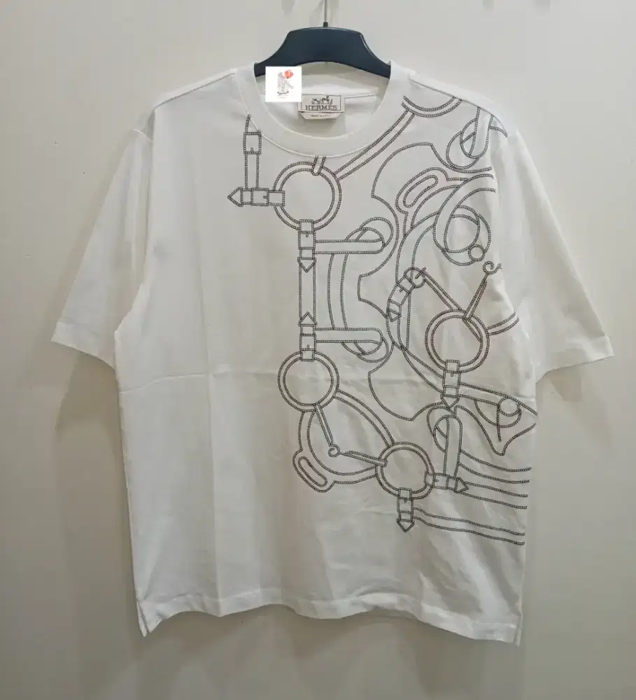 HERMES KAOS PUTIH BORDIR