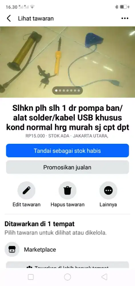 Slhkn plh slh 1 dr pompa ban sepeda atau sblh nya kond normal