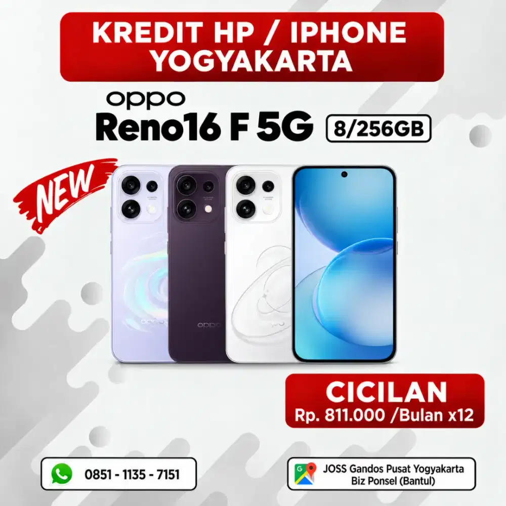PROMO KREDIT HP OPPO RENO16 F 5G 8/256GB
