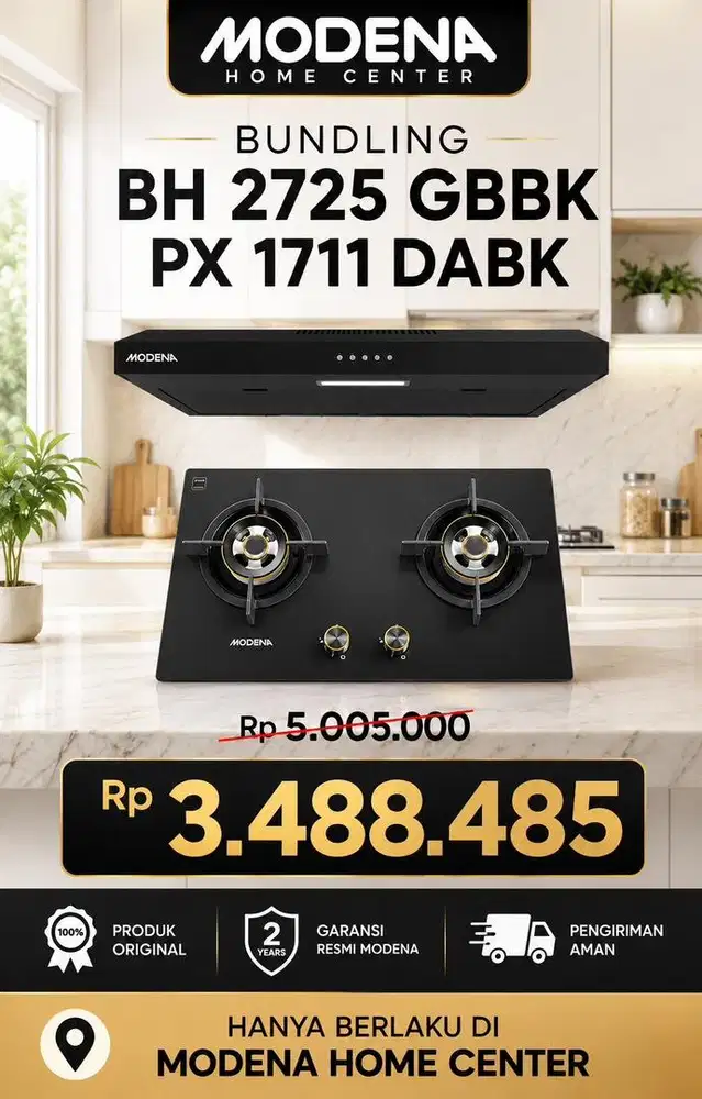 Kompor tanam modena paket