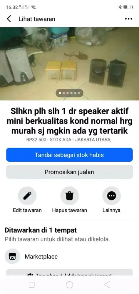 Slhkn plh slh 1 dr speaker aktif mini kond normal hrg murah sj cpt dpt