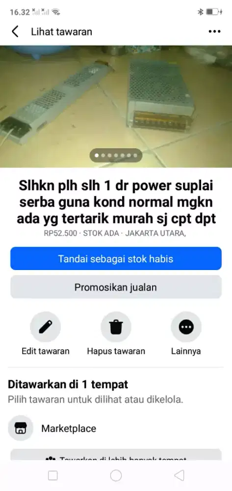 Slhkn plh slh 1 dr power suplai audio berkualitas kond normal murah sj