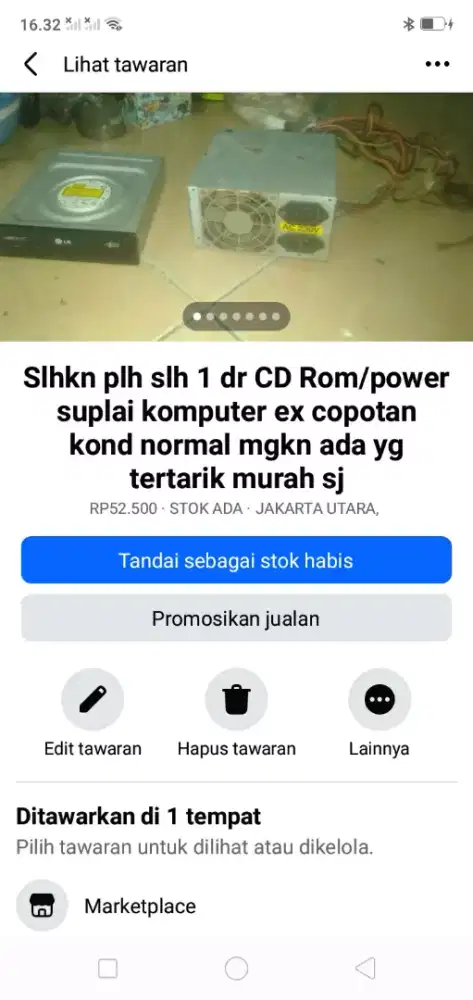 Slhkn plh slh 1 dr CD Rom/power suplai berkualitas kond normal murah2