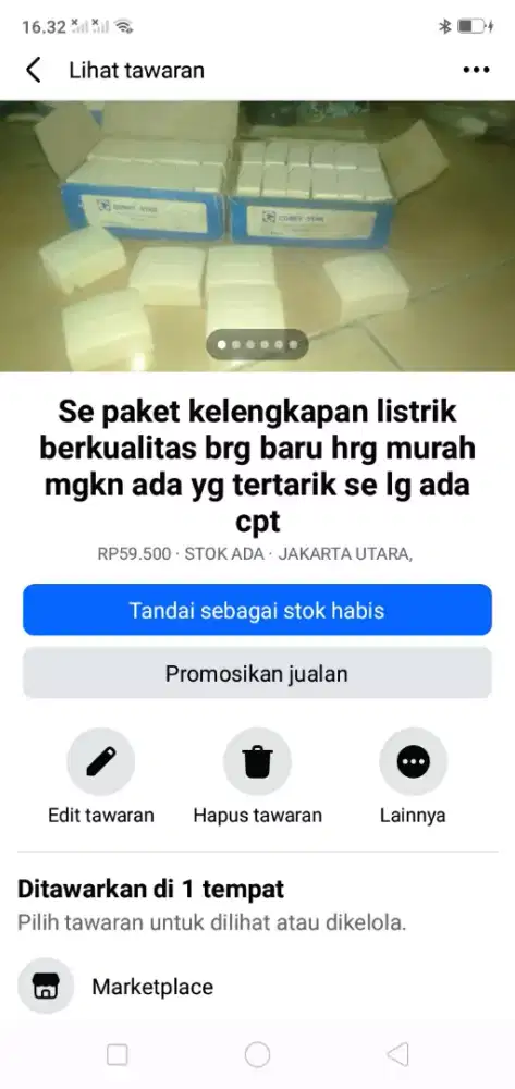 Se paket kelengkapan listrik berkualitas brg baru hrg murah cpt dpt