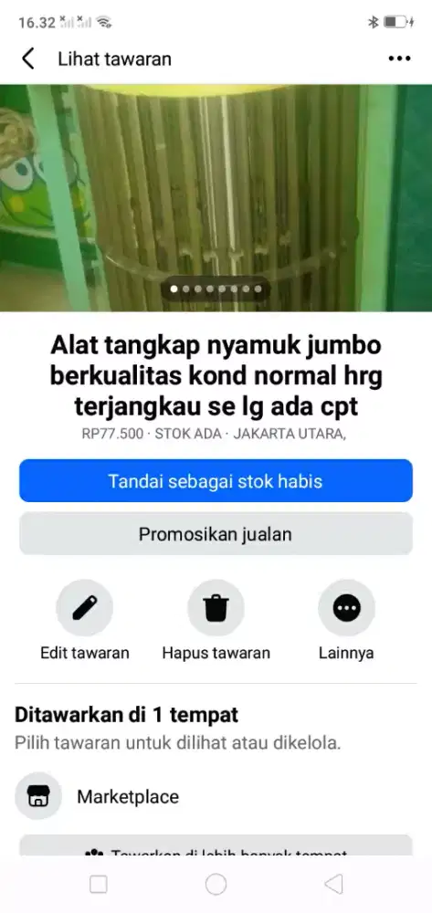 Alat tangkap nyamuk jumbo berkualitas kond normal hrg murah sj cpt dpt