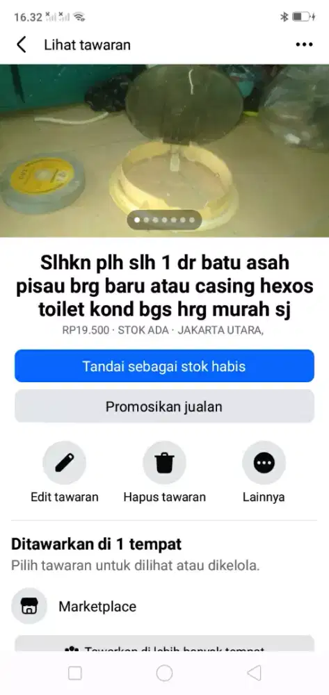 Slhkn plh slh 1 dr batu asah pisau dapur atau sblh nya kond normal