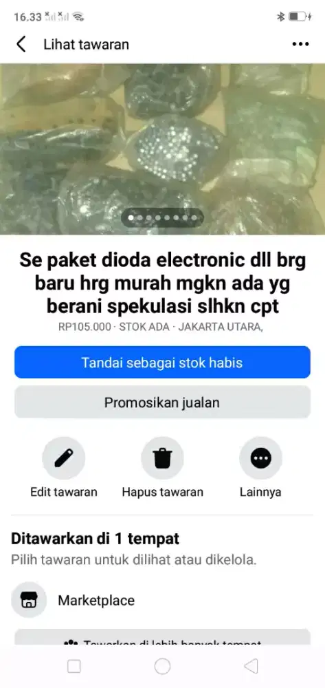 Se paket dioda electronic dll brg baru hrg murah se lg ada cpt yg phm2
