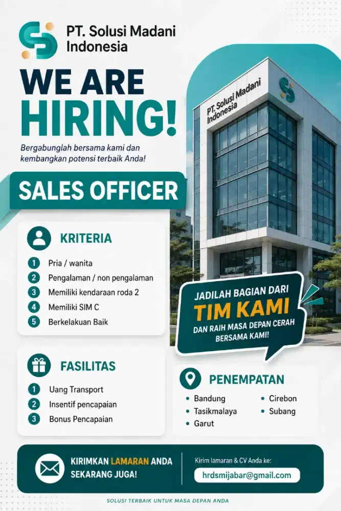 Lowongan kerja Sales Officer