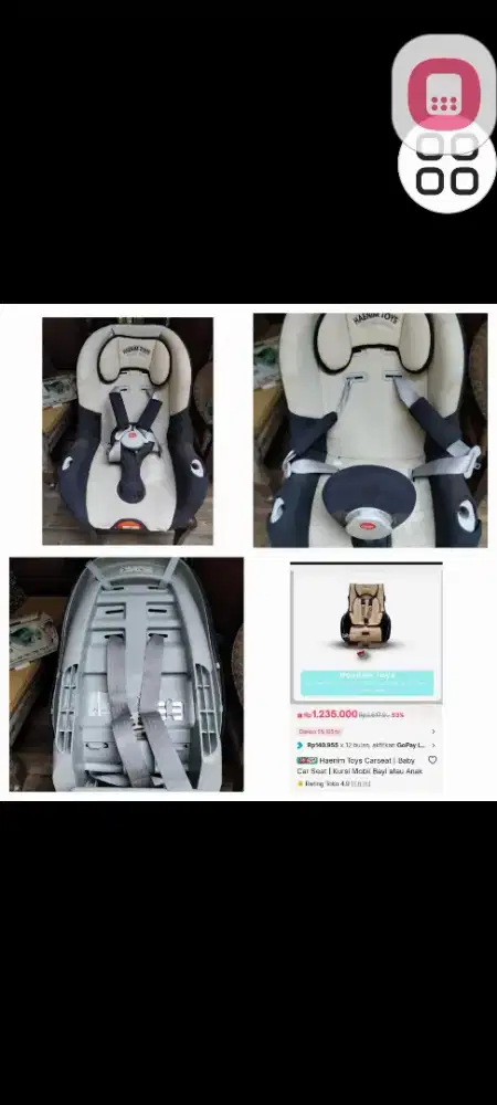 CAR SEAT baby warna biru
