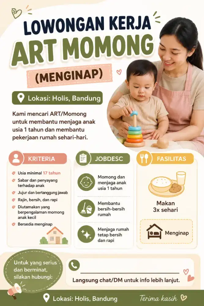 Lowongan ART Momong