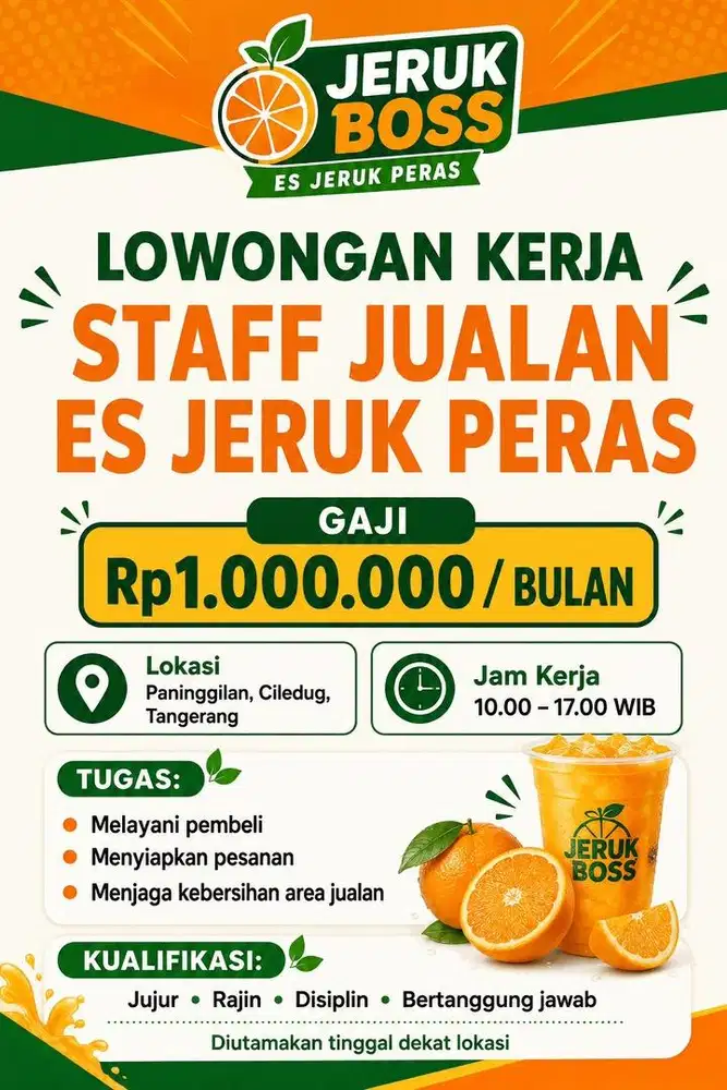 Lowongan penjaga es jeruk peras