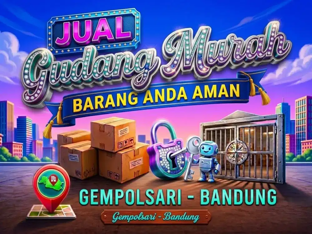 JUAL GUDANG DI GEMPOL SARI, CIJERAH, MELONG, BANDUNG KULON.