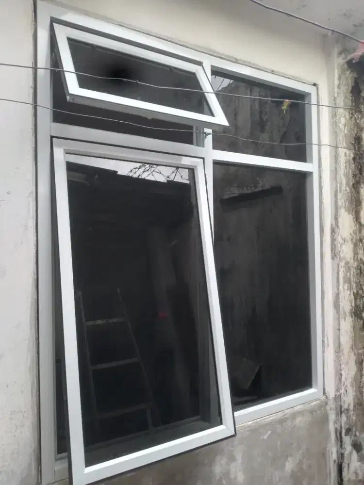 Kusen jendela alumunium T150cm L120cm harga dg pemasangan 2,3 jt COD
