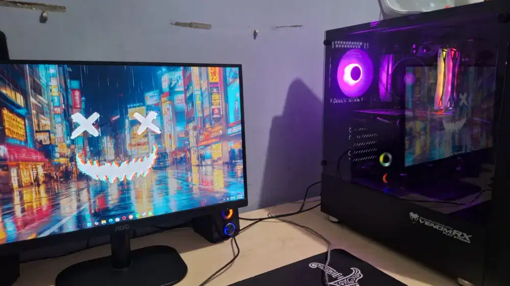 PC GAMING + MONITOR - SIAP PAKAI