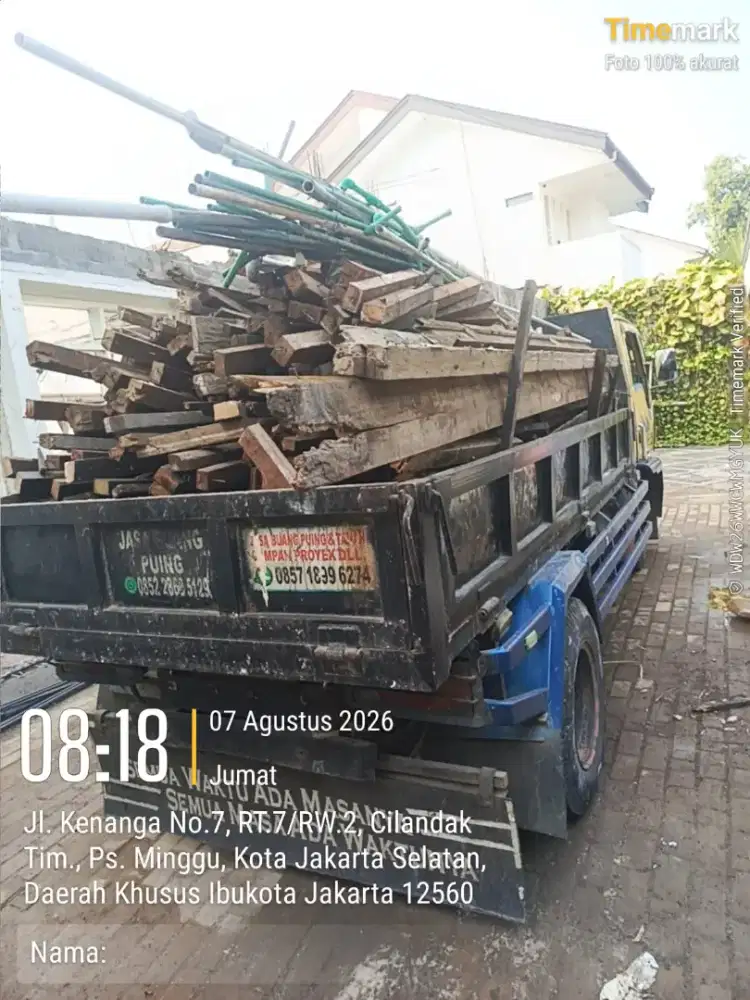 Jasa buang puing tanah