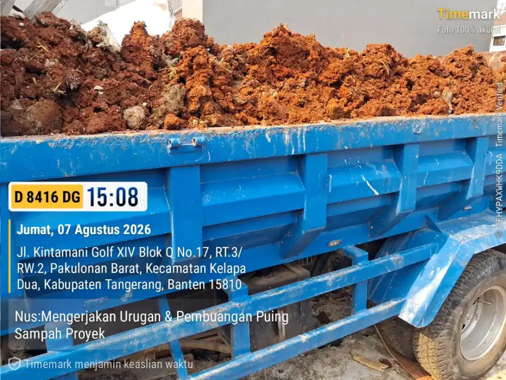 Jasa buang puing dan tanah