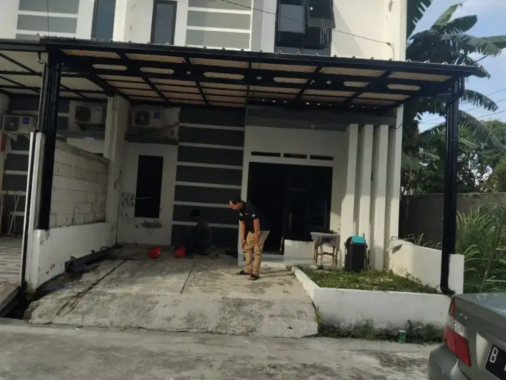 Kanopi alderon 1 layer terpasang