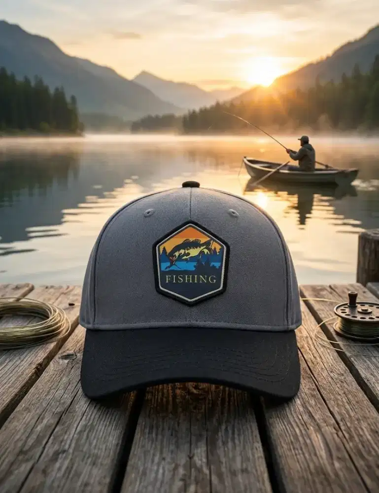 Topi Flat Brim/Snapback Mancing Ikan Original Second Warna Two Tone