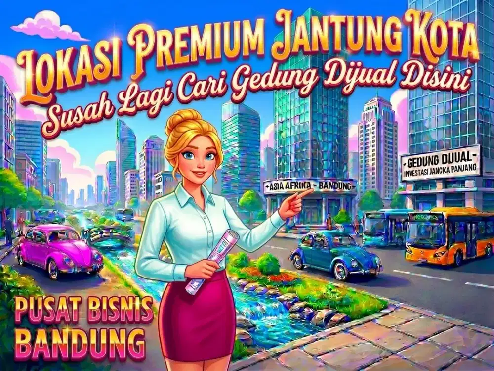JUAL GEDUNG DI ASIA AFRIKA, BRAGA, BANDUNG KOTA.