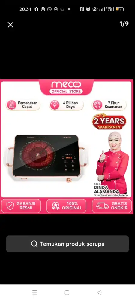 Jual kompor listrik merk mecco