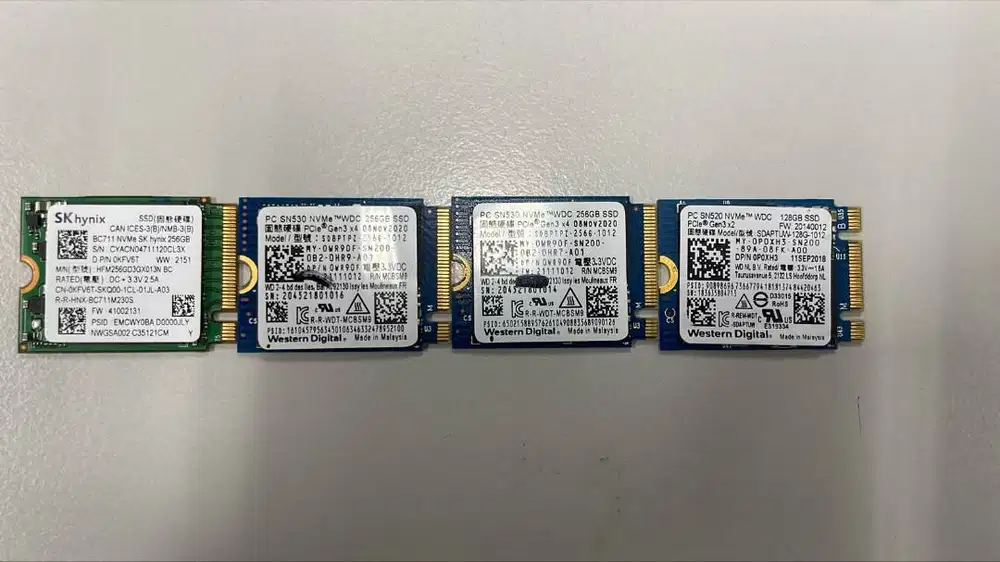 NVME SSD SK HYNIX BC711 dan WD SN530 SN520 M.2 2230 2242 - 256GB 128GB