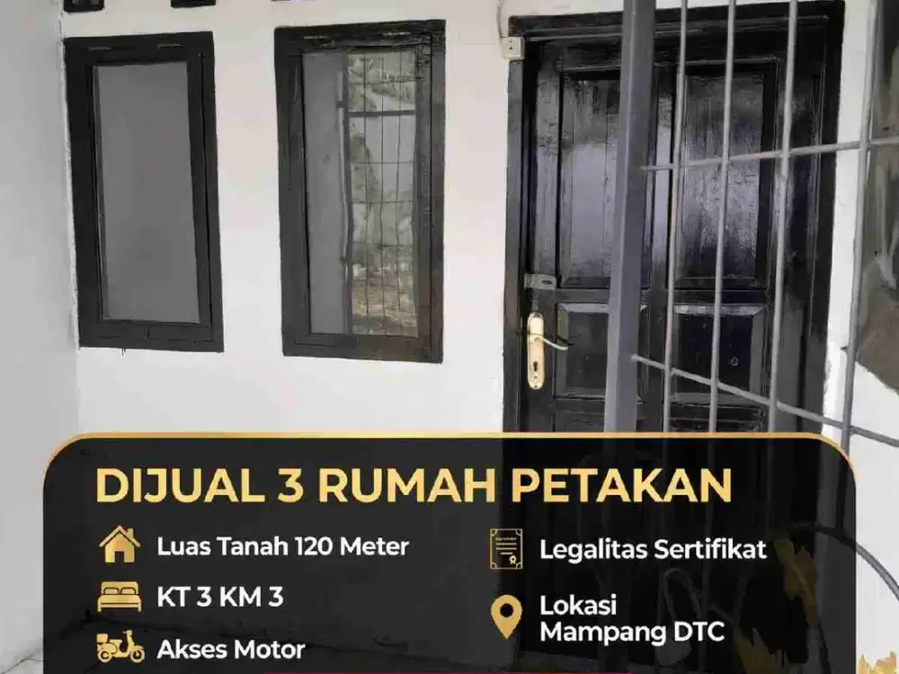 Du jual rumah kontrakan 3 unit petakan