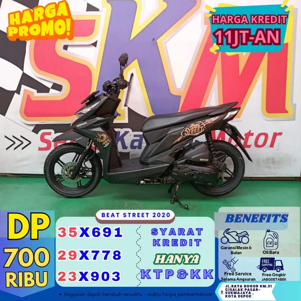 Proses 1hari dp 700rb beat street 2020 bekas rasa baru