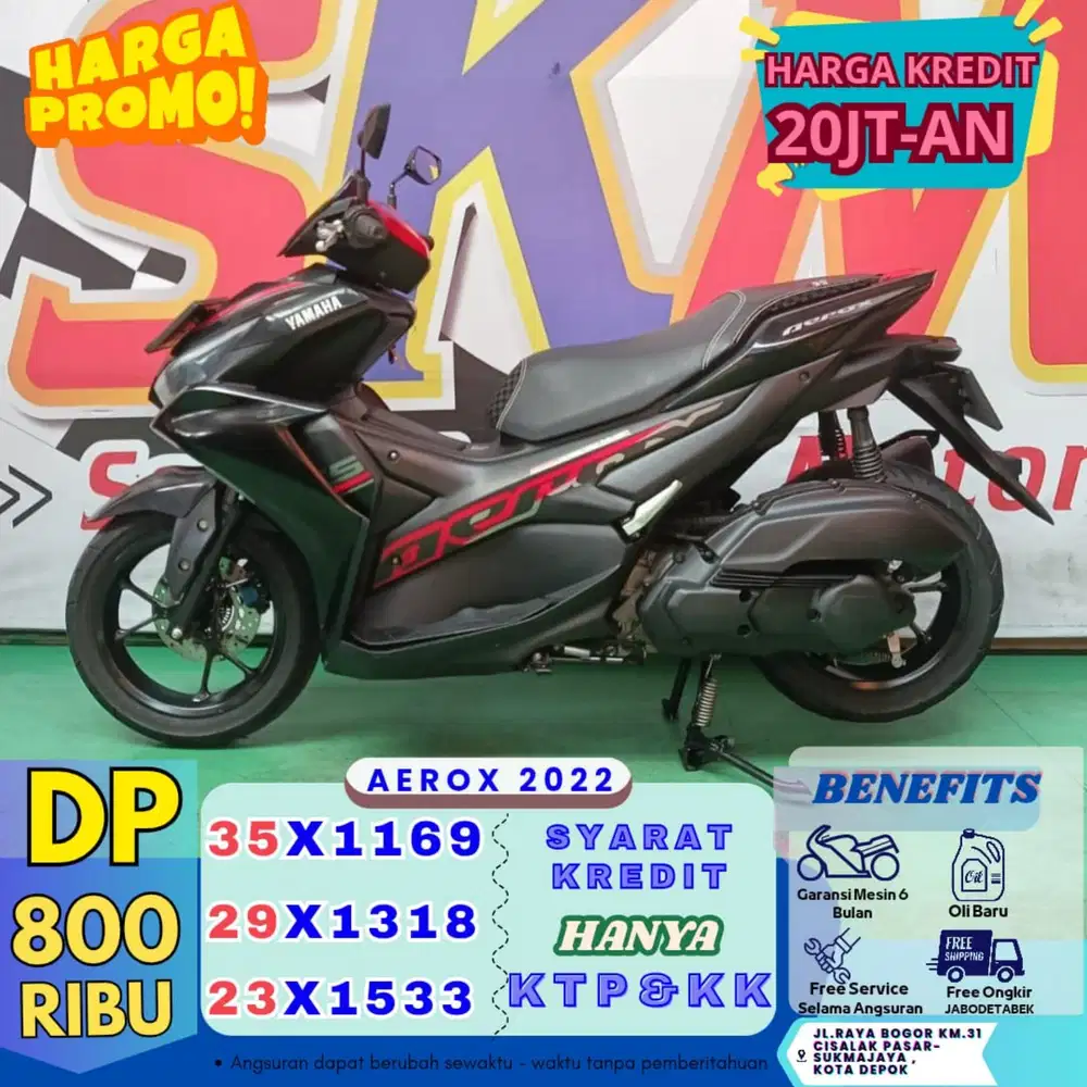 Dp 800rb bawa pulang aerox 2022 bekas rasa baru