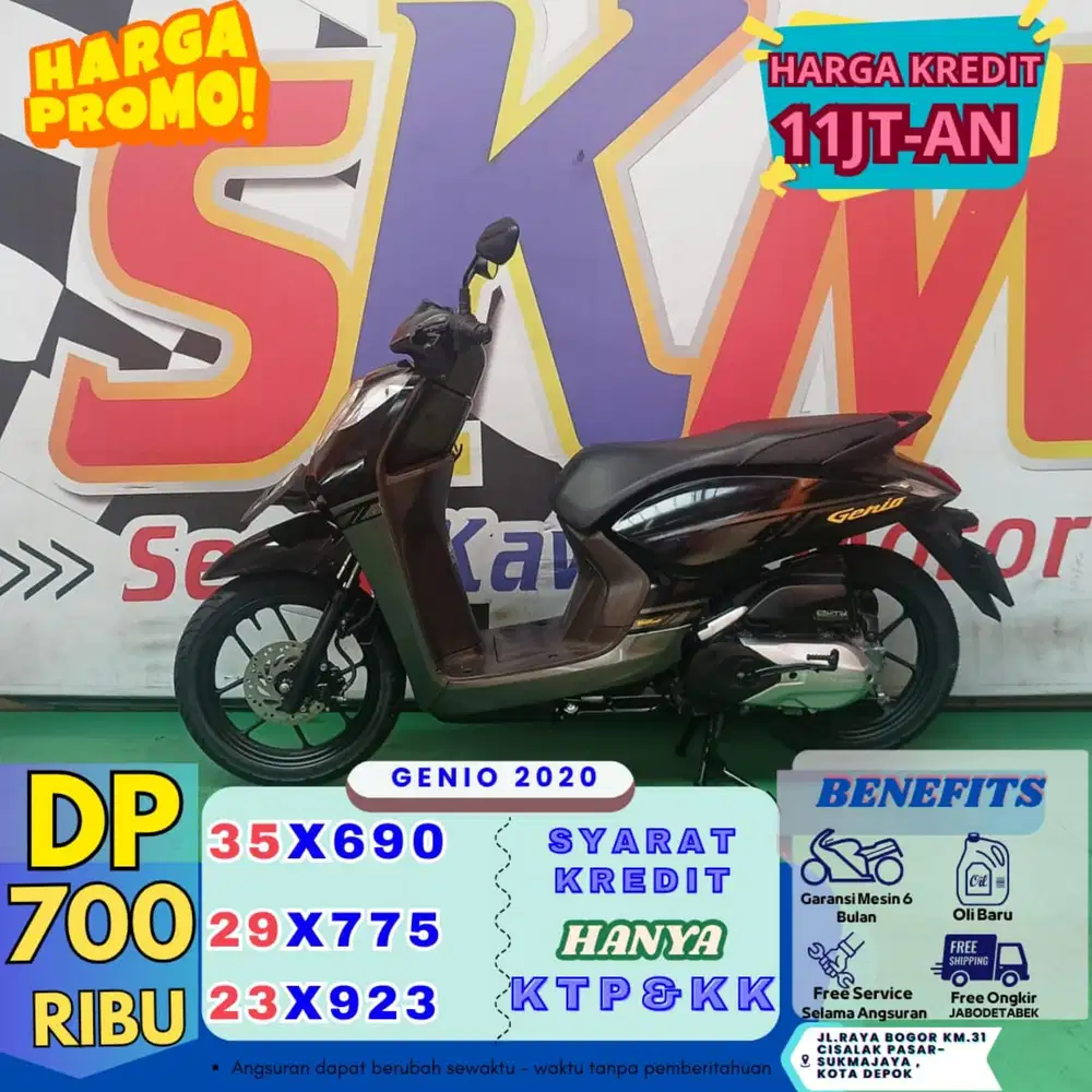 Dp 700rb bawa pulang genio 2020 bekas rasa baru