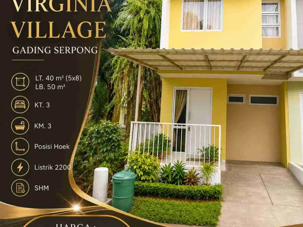 DIJUAL RUMAH VIRGINIA VILLAGE GADING SERPONG