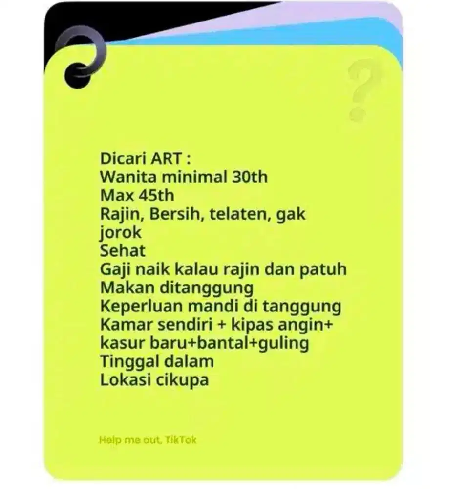 Dicari ART NGINAP