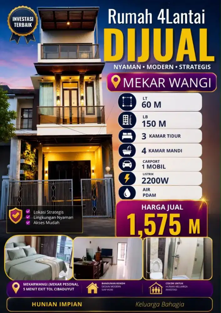 Dijual rumah mekarwangi bandung bagus baru murah siap huni