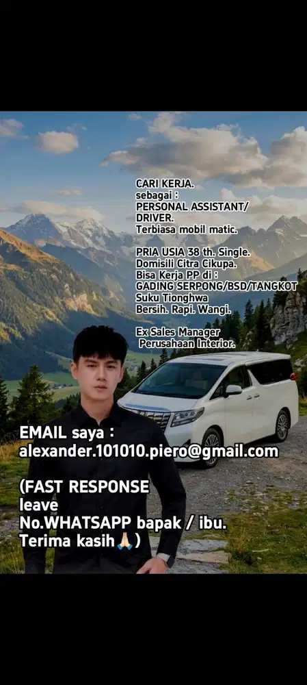 SOPIR DIREKSI dan TIDAK MEROKOK