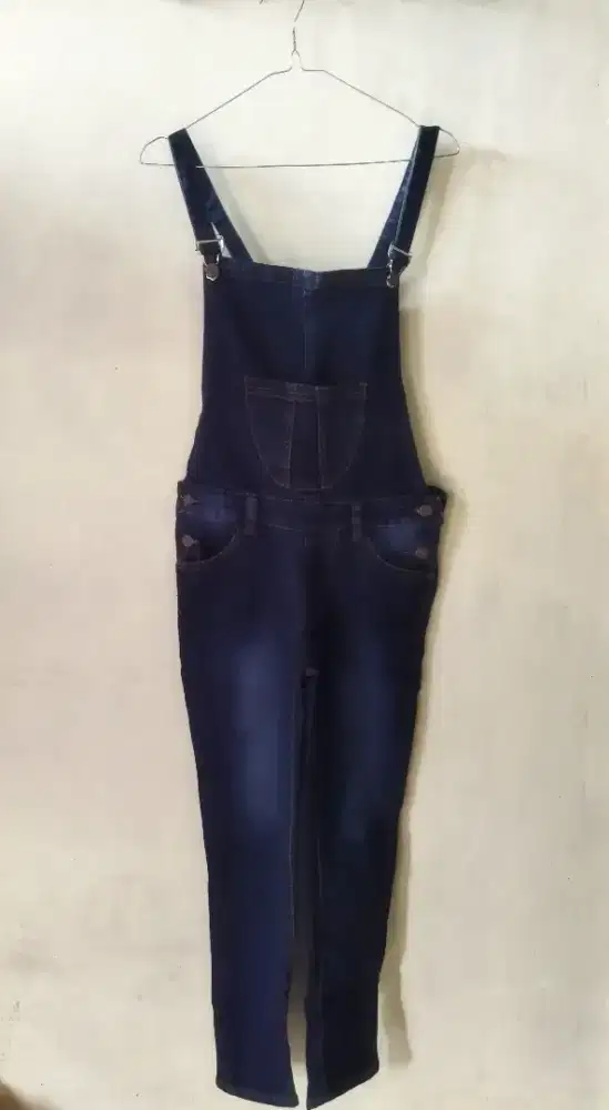 Overalls Denim Panjang / Baju Kodok Jeans Wanita Size S (27/28)