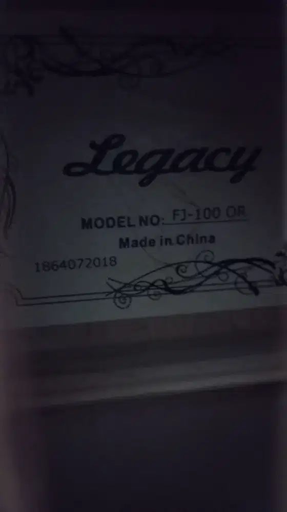 Legacy fj-100 OR