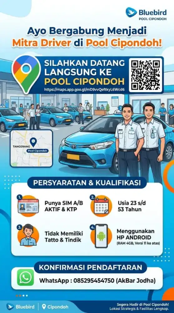 Driver Bluebird Cipondoh Tangerang