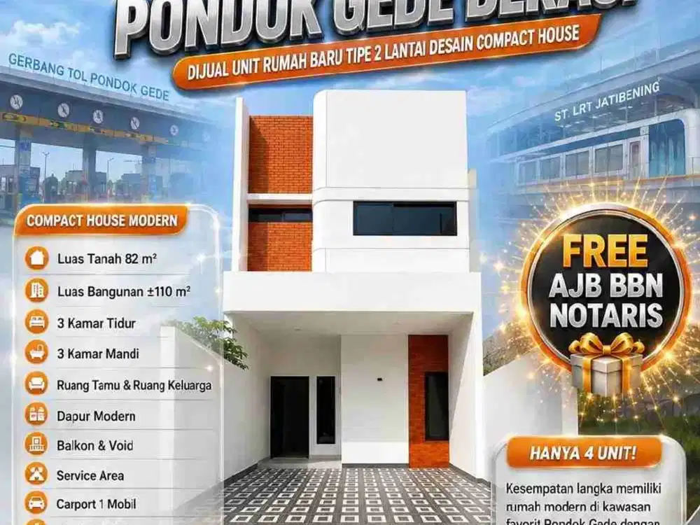 Cluster Pondok Gede Rumah Modern