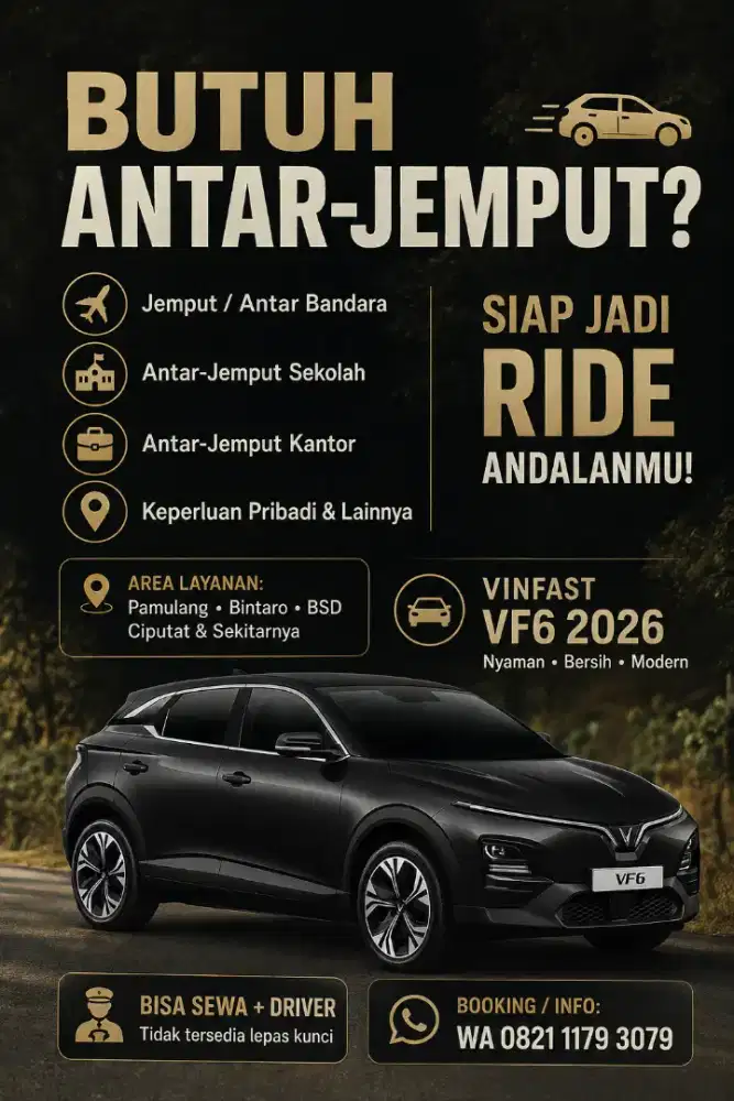 Sewa mobil plus supir, Jasa antar jemput bandara sekolah kantor dll