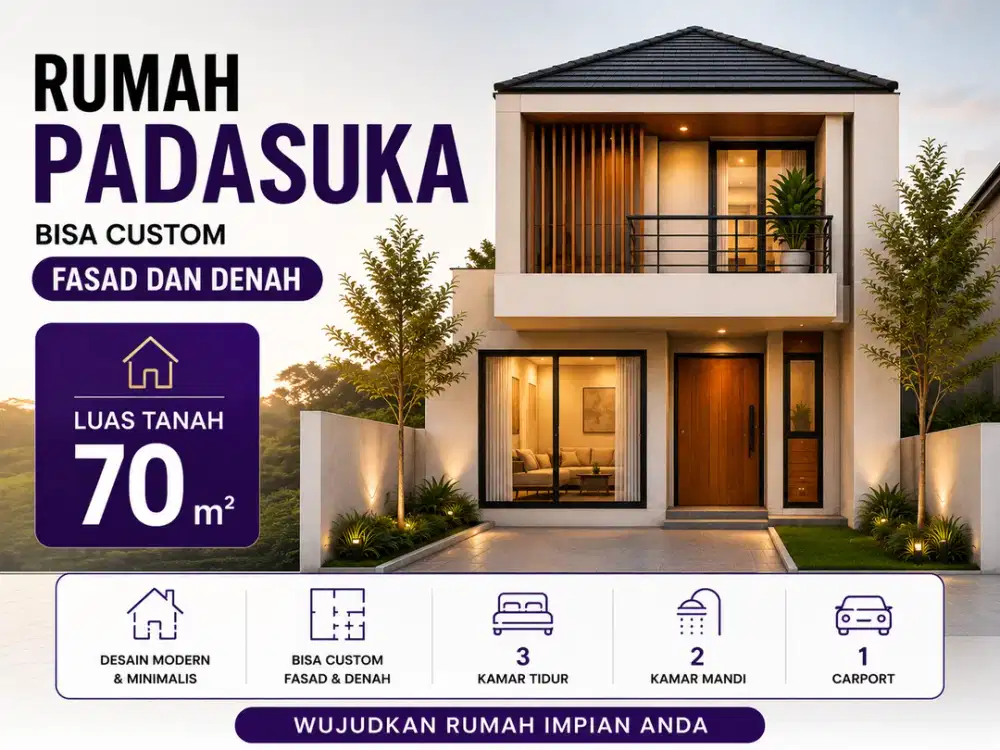 Rumah Padasuka Bisa Custom, Chat Sekarang!