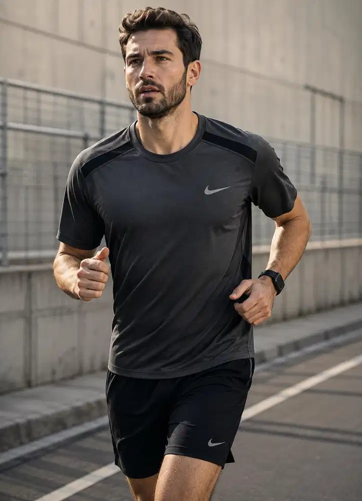Kaos Nike Running Grey Colour