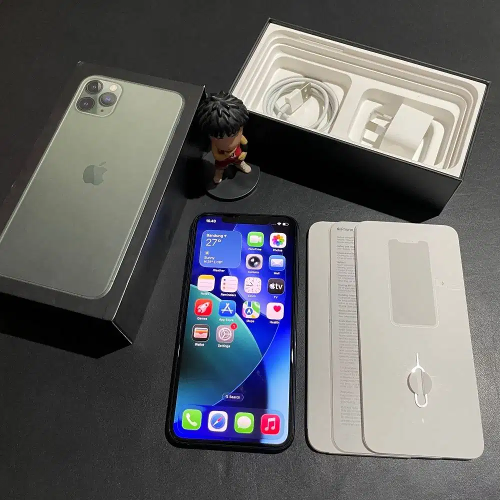 iPhone 11 Pro Max 256gb Midnight Green Sinyal Permanen Fullset