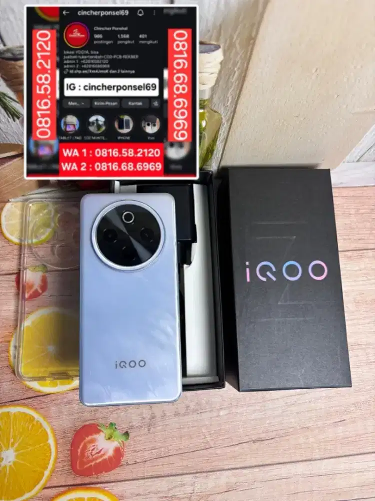 Jual HP IQOO Z10R 5G 12/256 likenew istimewa grns SEPT 2026