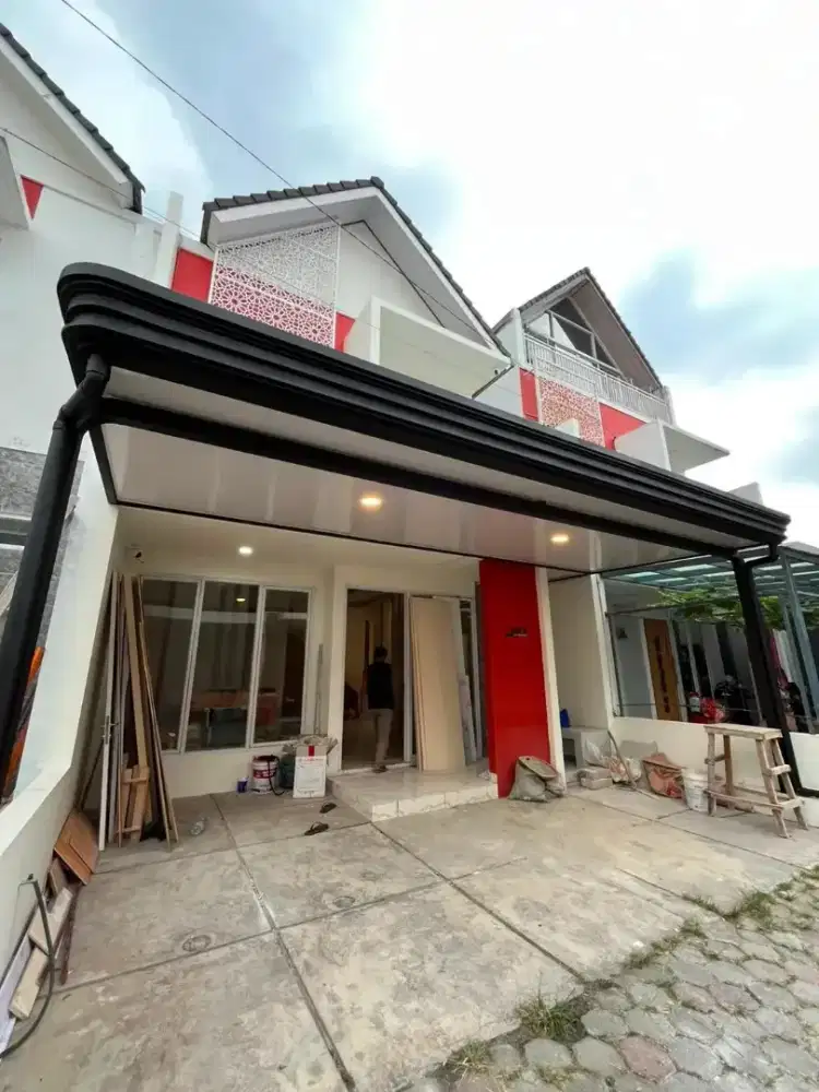 Kanopi lengkung kombinasi plapon pvc