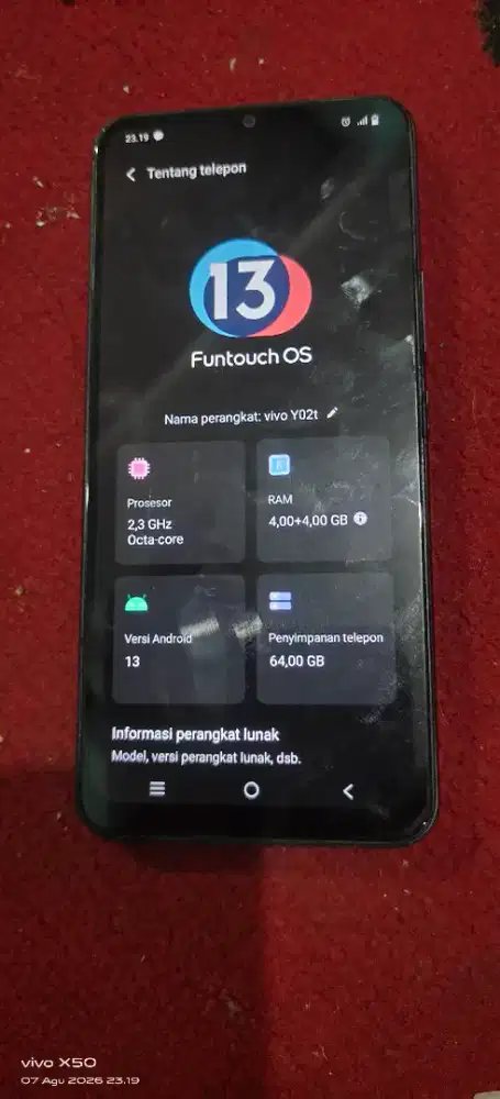 Vivo y02t rame/64
