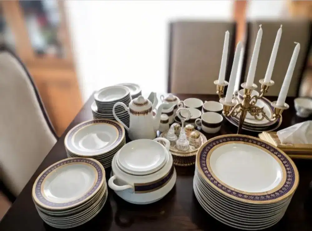 jual murah bagus dinner set england 77pcs
