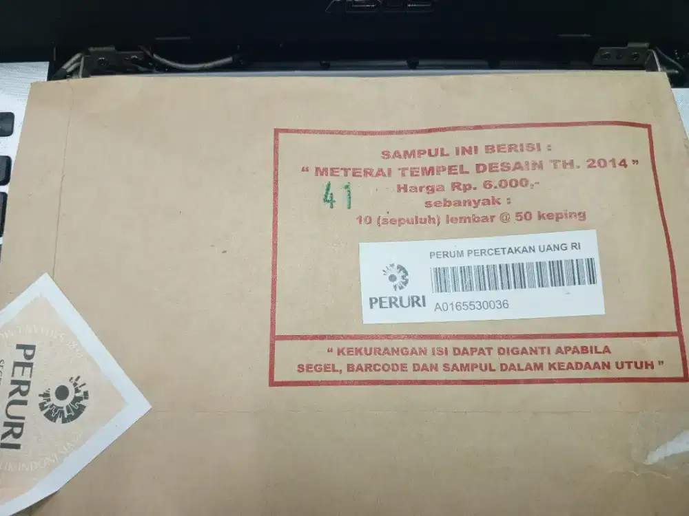 meterai Rp6.000 edisi tahun 2014 Baru Asli dari PERURI