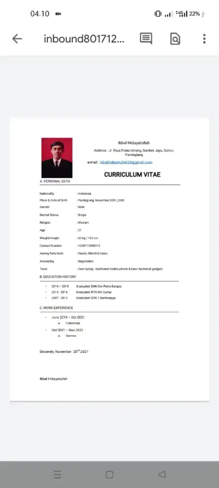 Cari pekerjaan apa saja yang penting jelas