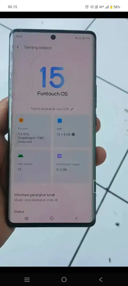 Hp vivo v29 Ram 12 /512