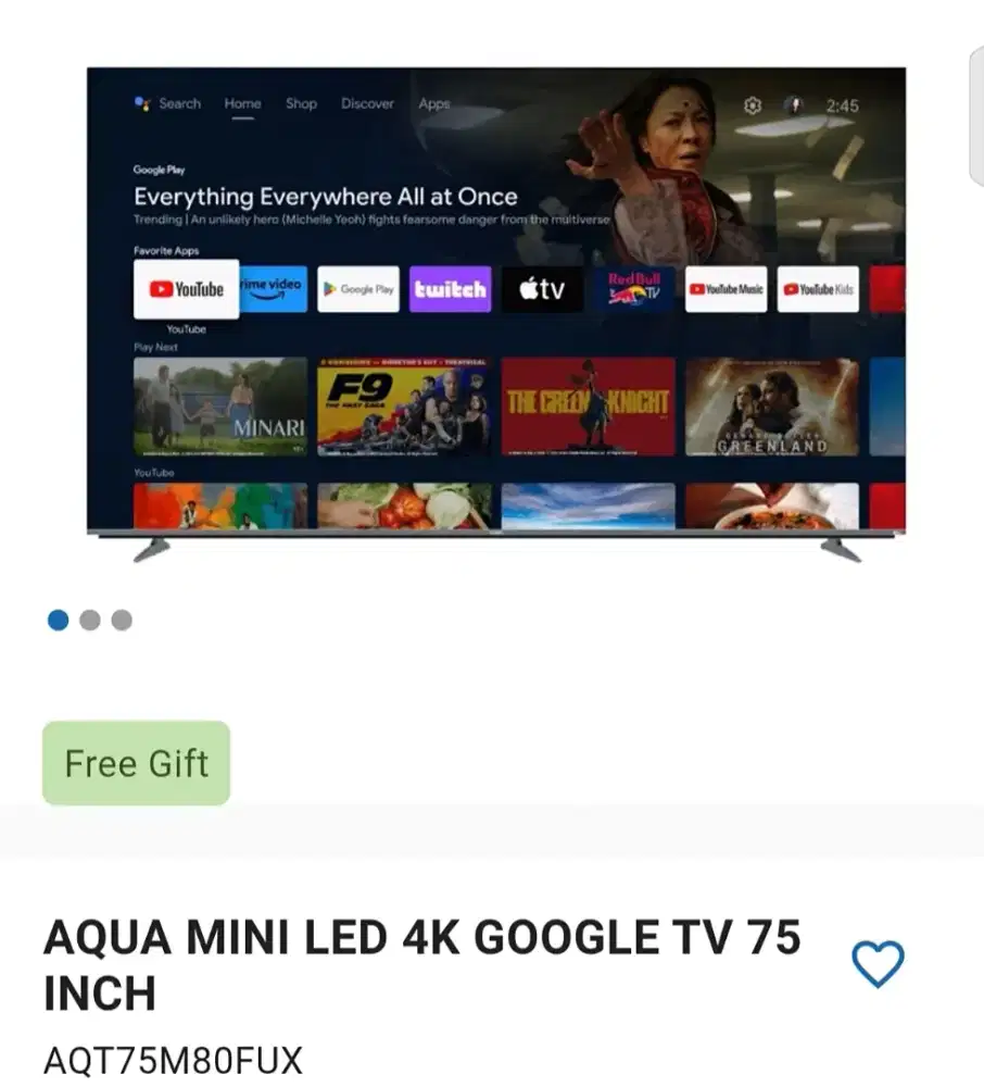 MINI LED AQUA 75 INCH