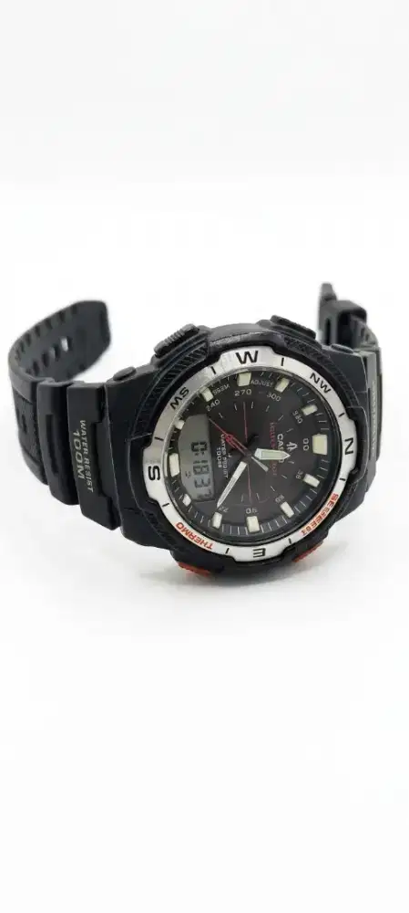 SGW 500H Vintage Terlengkap, kompas, thermometer, sunrise/sunset